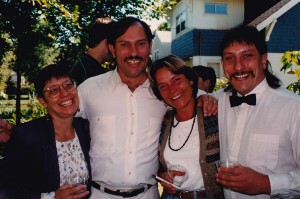 Murph, Andy, Fred & Cobe at 1995 wedding (Maggie died in '71)